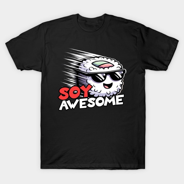 Soy Awesome Maki Sushi Roll T-Shirt by DoodleDashDesigns